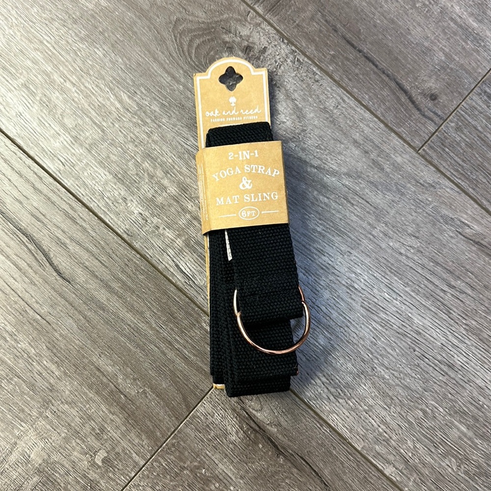 Oak and Reed Fashion Forward fitness 2 in 1 yoga strap and mat sling 6 ft new